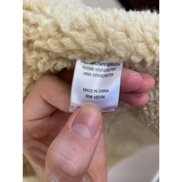 !It Los Angeles Womens Sherpa Lined Turquoise Jacket Medium Snap Button Closure - Picture 5 of 7